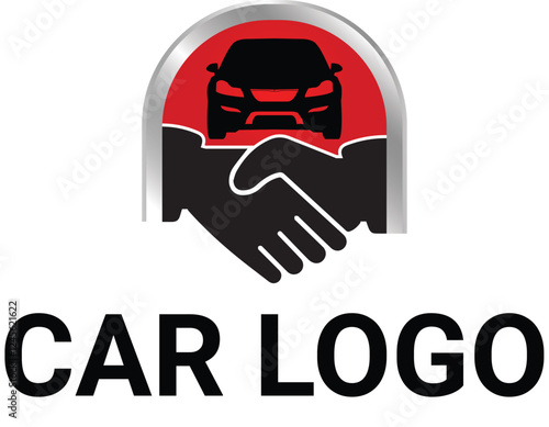 car dealer Customer are agree to salesman logo