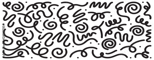 doodle sketch style simple childish scribble white background concept design 