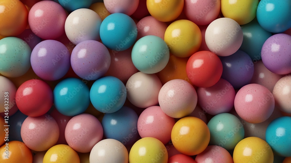 Many bright random pastel colored soft balls background. Colorful balls background for kids zone or children's playroom. Top view of huge pile of colorful balls in different sizes Many bright random pastel colored soft balls background. Colorful balls background for kids zone or children's playroom. Top view of huge pile of colorful balls in different sizes