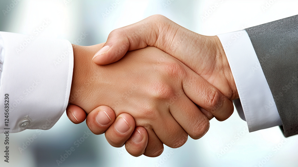 Confident Business Partner Handshake with Trust and Leadership Confident Business Partner Handshake with Trust and Leadership