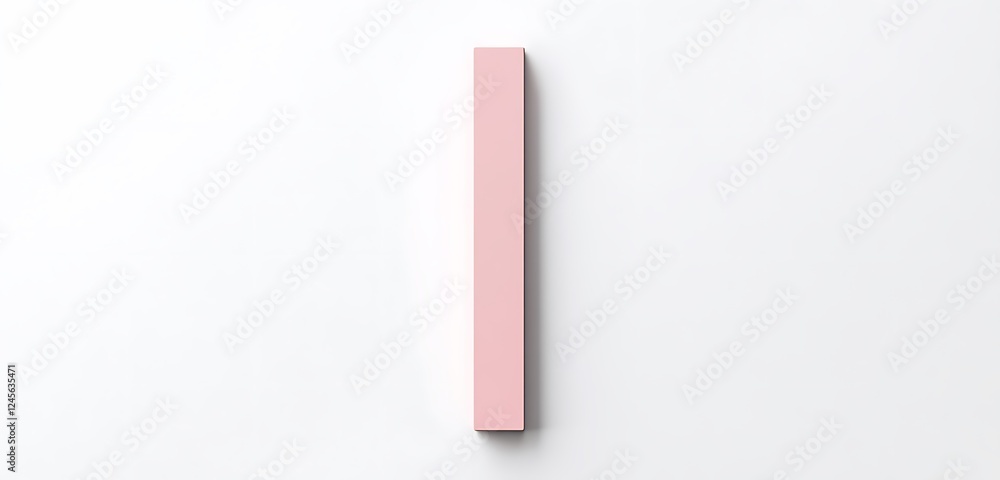 Minimalist logo featuring a simple vertical bar in matte pink on a white backdrop Minimalist logo featuring a simple vertical bar in matte pink on a white backdrop