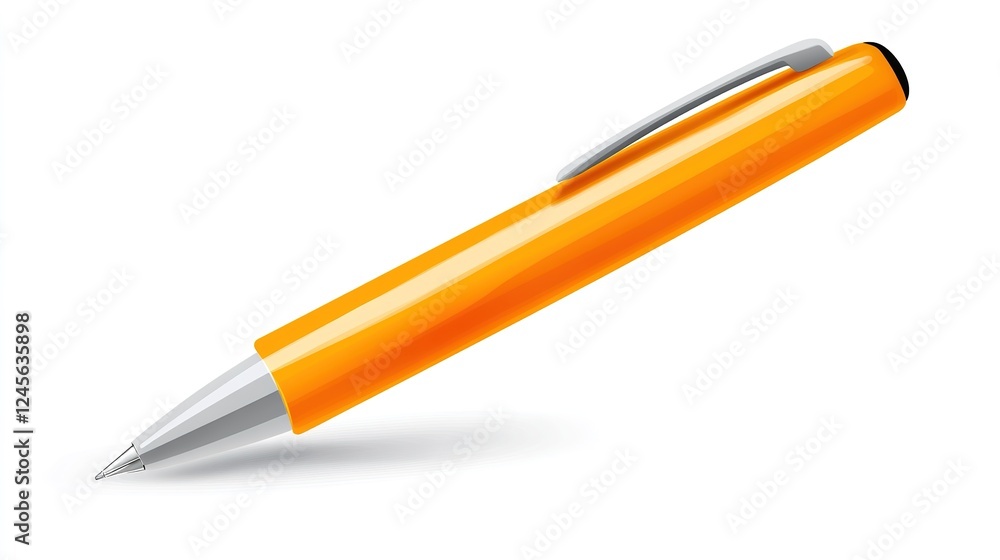 Stylish Pen Isolated on White Background. Perfect for Stationery and Design Elements Stylish Pen Isolated on White Background. Perfect for Stationery and Design Elements