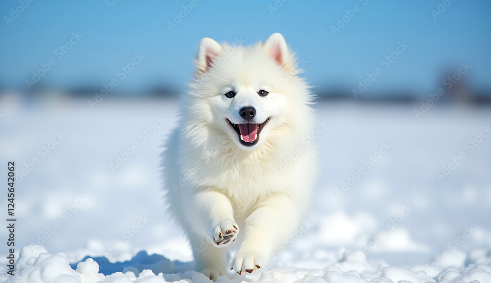 Naklejka premium samoyed outdoors