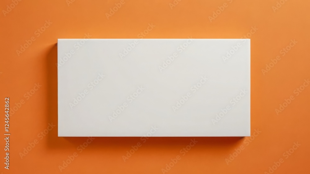 White rectangle on orange background, emphasizing modern minimalism and vibrant aesthetics White rectangle on orange background, emphasizing modern minimalism and vibrant aesthetics