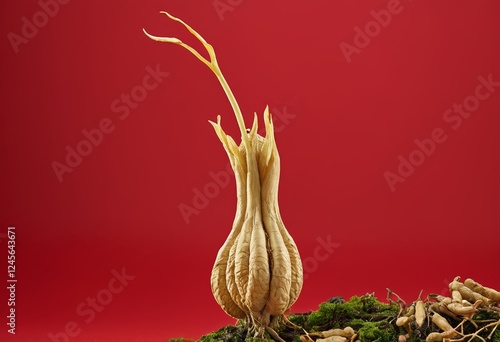 Fresh ginseng Fresh ginseng Changbaishan ginseng understory ginseng photo