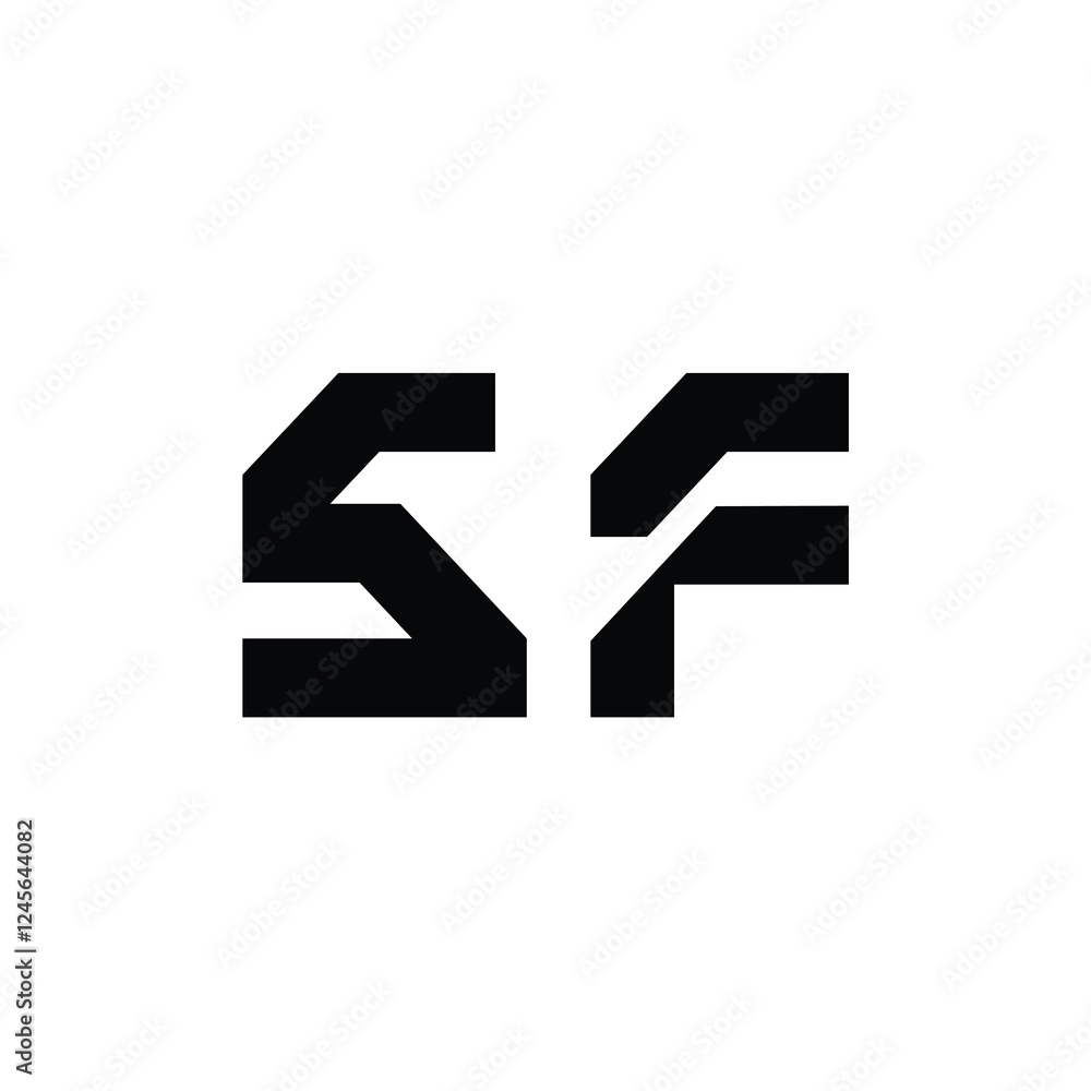 SF monogram logo design letter text name symbol monochrome logotype alphabet character simple logo SF monogram logo design letter text name symbol monochrome logotype alphabet character simple logo
