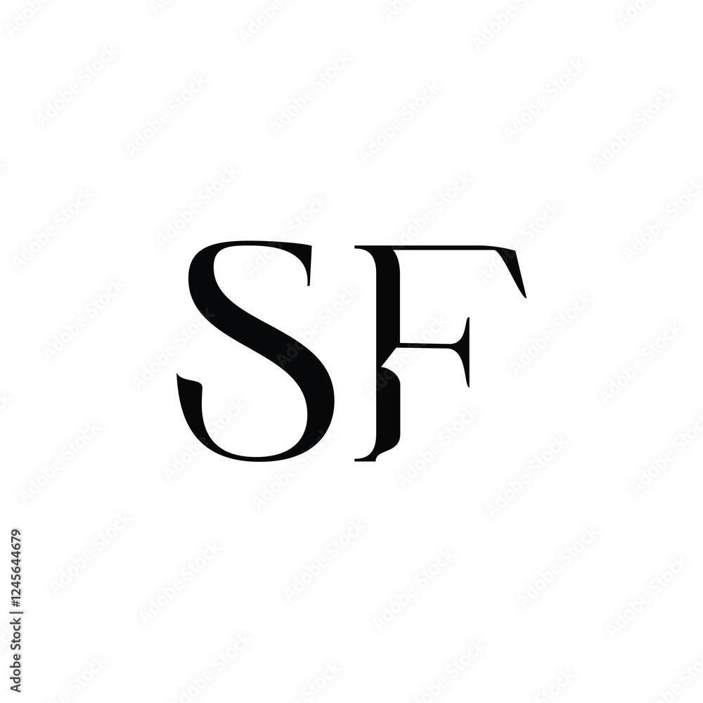 SF monogram logo design letter text name symbol monochrome logotype alphabet character simple logo SF monogram logo design letter text name symbol monochrome logotype alphabet character simple logo