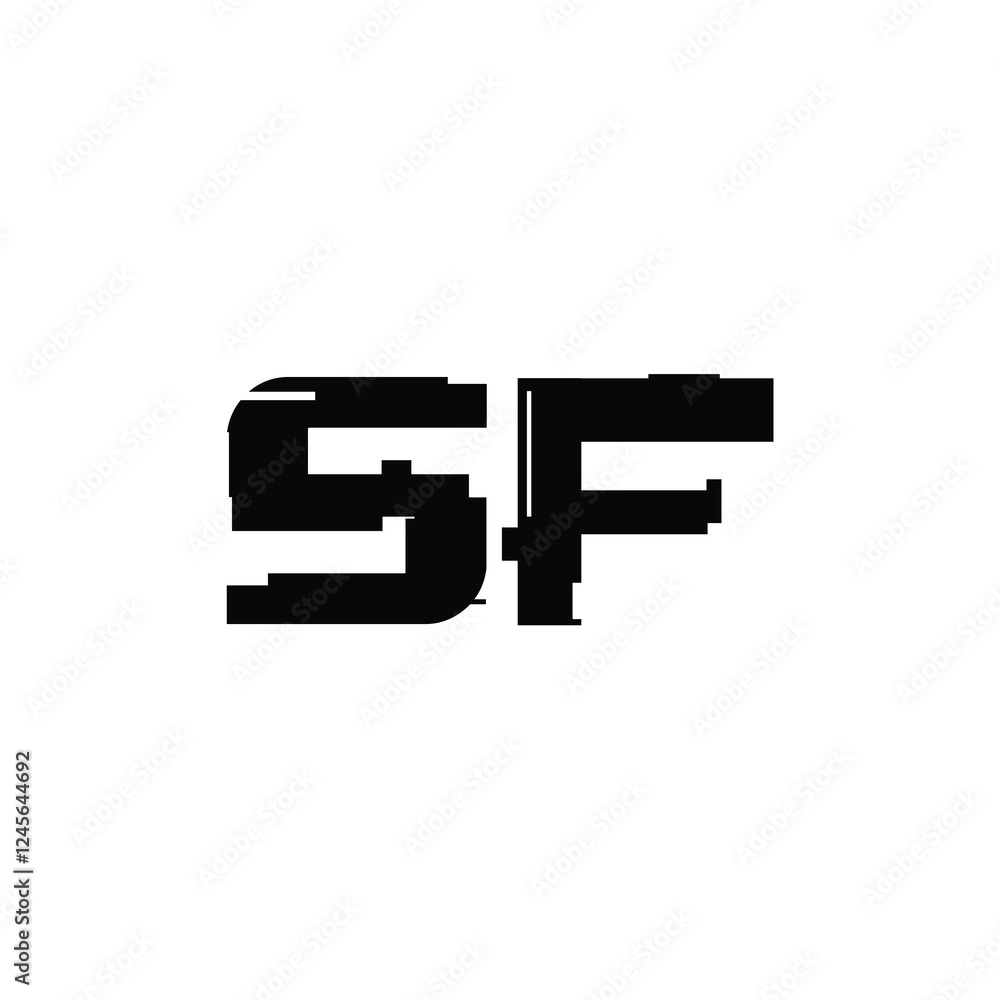SF monogram logo design letter text name symbol monochrome logotype alphabet character simple logo SF monogram logo design letter text name symbol monochrome logotype alphabet character simple logo