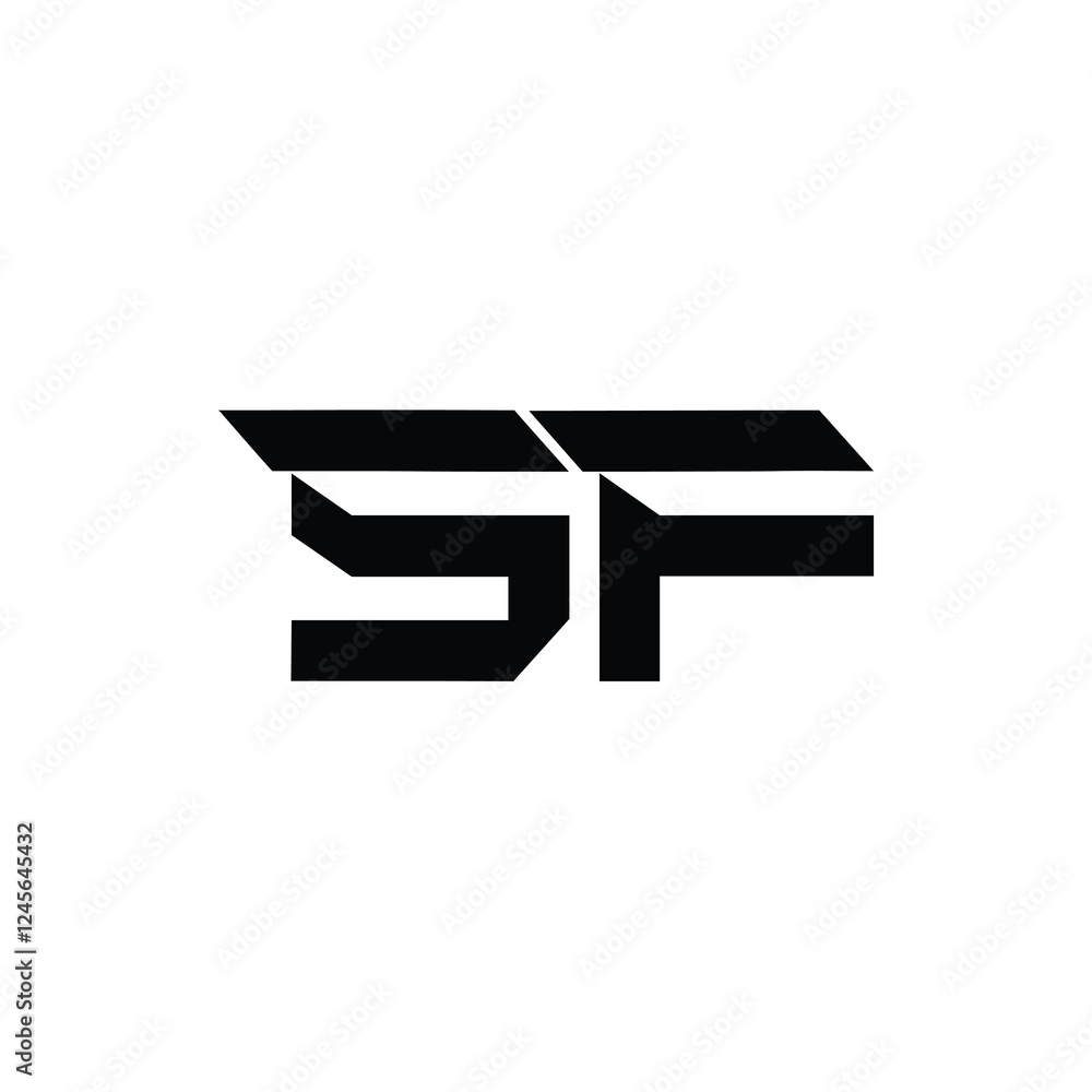 SF monogram logo design letter text name symbol monochrome logotype alphabet character simple logo SF monogram logo design letter text name symbol monochrome logotype alphabet character simple logo
