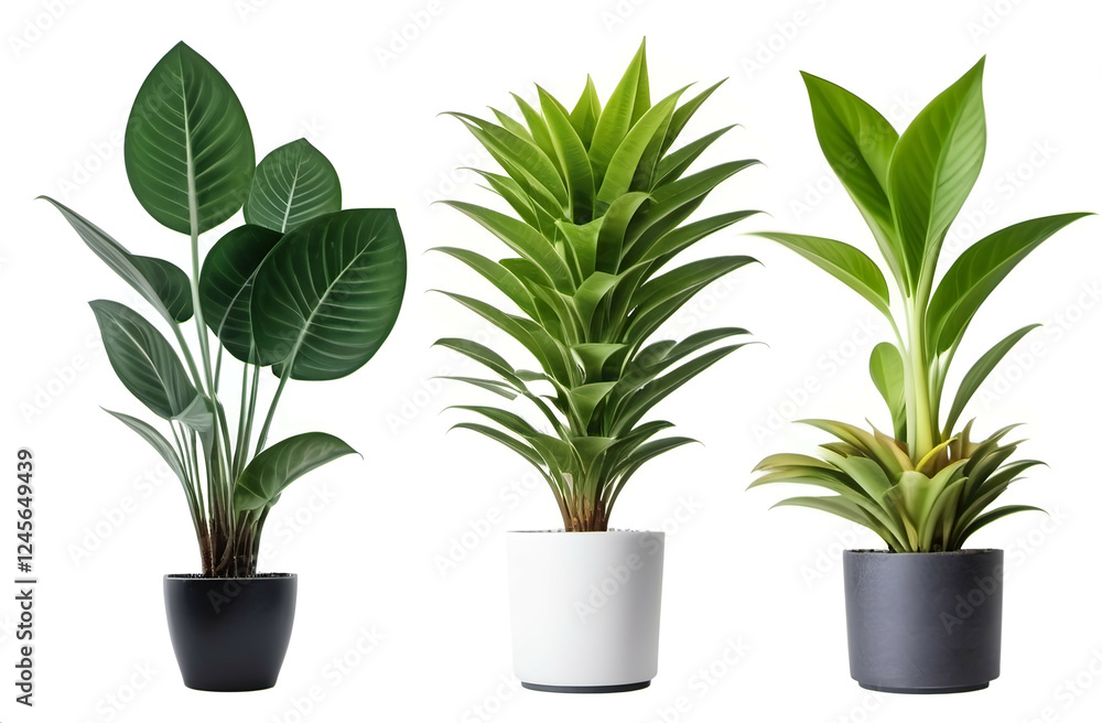 Modern indoor plant isolate on white background Modern indoor plant isolate on white background