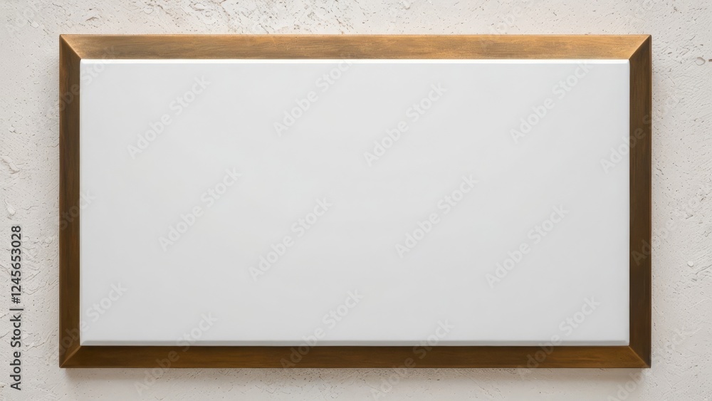 White panel with a brown border on a textured surface, offering a classic, clean look White panel with a brown border on a textured surface, offering a classic, clean look