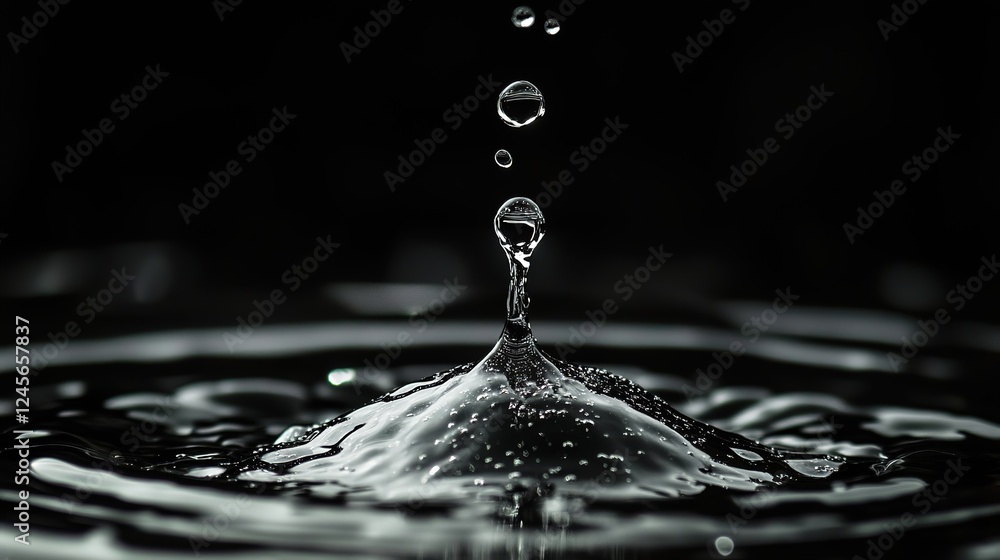 Spray Water Droplets, Steam, and Fog in Air Isolated on Black Background. Ethereal Liquid Elements with Dynamic Visual Impact Spray Water Droplets, Steam, and Fog in Air Isolated on Black Background. Ethereal Liquid Elements with Dynamic Visual Impact