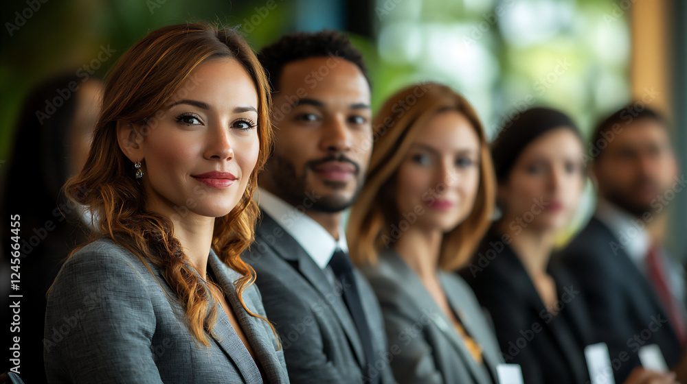  multiracial group at a business networking event