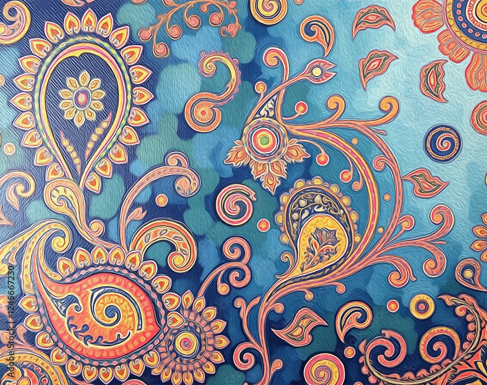 Obraz premium Pattern for fabrics, covers, leaflets, business cards, Happy Birthday cards, Wedding Invitations, for use in graphics