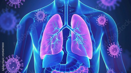 Respiratory Syncytial Virus: Unveiling the Intricacies of this Common Respiratory Pathogen. Delve into its structure, how it infects the respiratory tract photo