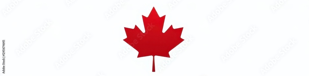 Classic red maple leaf icon, isolated on white , canadian, autumn Classic red maple leaf icon, isolated on white , canadian, autumn