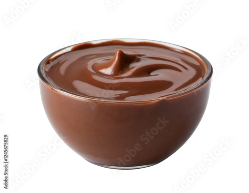 Obraz na płótnie melted chocolate on white background w salonie