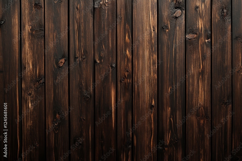 Dark wood plank background texture, rustic wall, vertical lines, design element Dark wood plank background texture, rustic wall, vertical lines, design element
