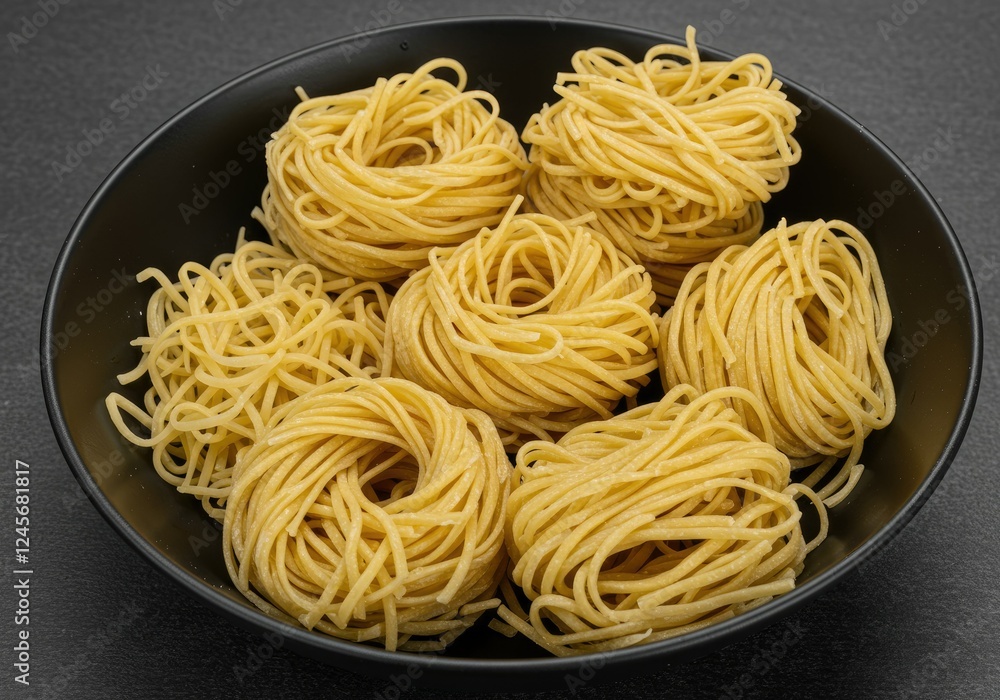 high angle assortment of noodles in a bowl high angle assortment of noodles in a bowl