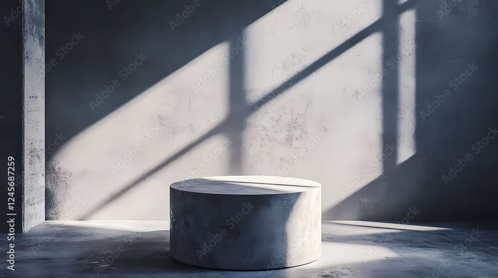 Minimalist Industrial Concrete Display Platform Minimalist Industrial Concrete Display Platform