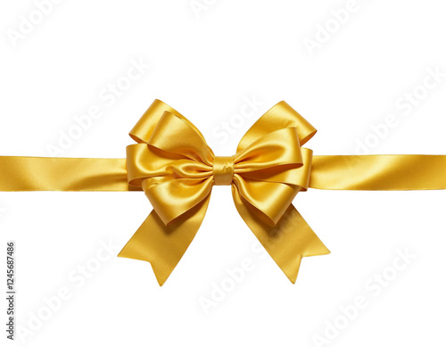 Obraz na płótnie golden bow isolated on white background w salonie