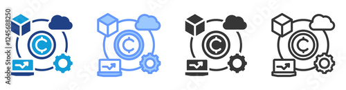 Decentralized icon set multiple style collection
