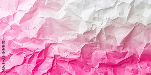 Wallpaper Mural Crumpled pink and white paper texture background with soft gradient effect, ideal for design projects requiring a stylish and modern touch. Torontodigital.ca