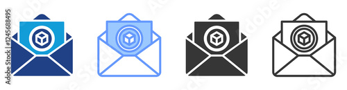 Wrapped token icon set multiple style collection