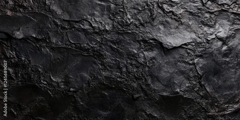 Textured dark black rock surface with subtle variations and grooves in the center and edges, ideal for backgrounds or abstract designs. Textured dark black rock surface with subtle variations and grooves in the center and edges, ideal for backgrounds or abstract designs.