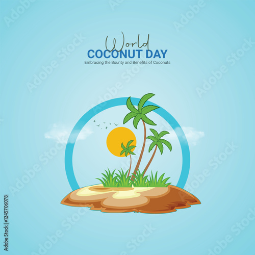 World Coconut Day Creative Ads Design.