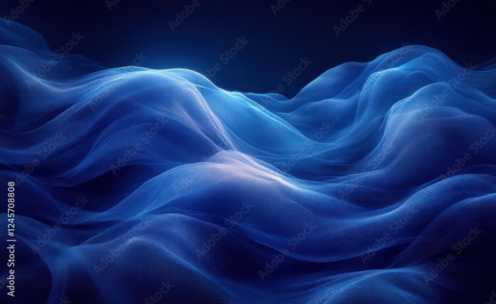 Obraz premium Elegant Deep Blue Abstract Background with Smooth Gradients and Soft Light Effects for Minimalist Design