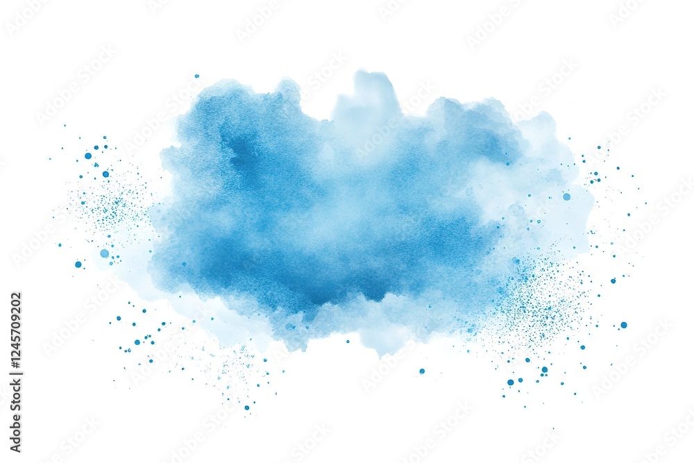 Obraz premium Serene Sky: Light Blue Watercolor Cloud Background. Perfect for dreamy designs, websites, branding, invitations, social media, and more. Elegant and ethereal, this soft pastel backdrop adds a touch of