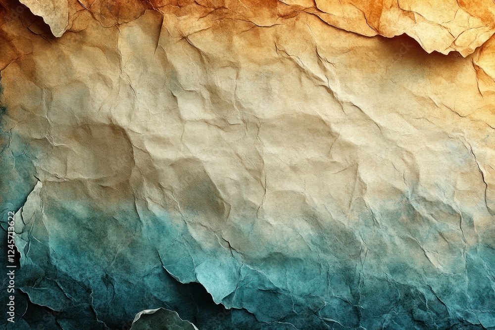 Fototapeta premium Vintage Watercolor Paper Background with Subtle Creases and Stains