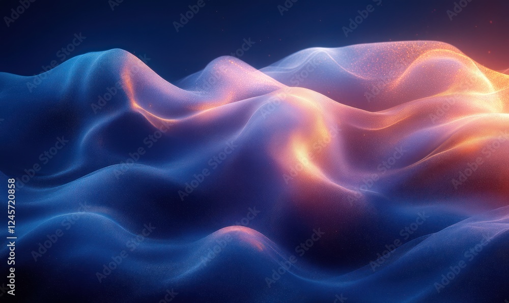 Obraz premium Deep Gradient Blue Abstract Background with Smooth Transition