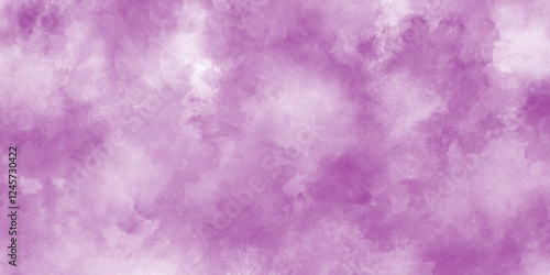purple winter vector watercolor art background with clouds, abstract blue Soft cumulus cloudscape sky, abstract grunge background with smoke, Aquarelle painted fresh and cloudy sky with clouds.