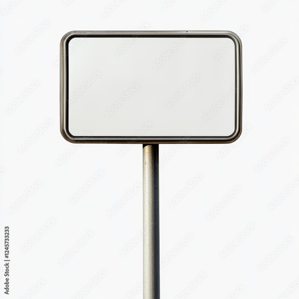 Blank White Rectangular Road Sign Empty Signpost Street Sign Mockup Directional Signag Blank White Rectangular Road Sign Empty Signpost Street Sign Mockup Directional Signag