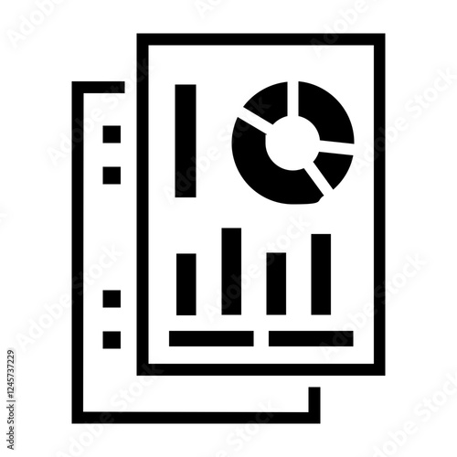 Report, chart, data analysis icon - Outline style