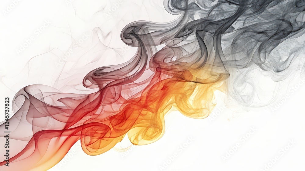 Fototapeta premium multi-coloured smoke on a white background