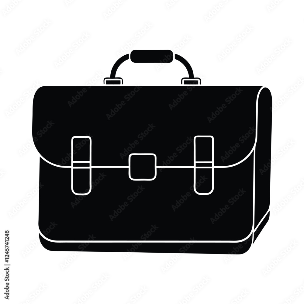 black briefcase isolated on white black briefcase isolated on white