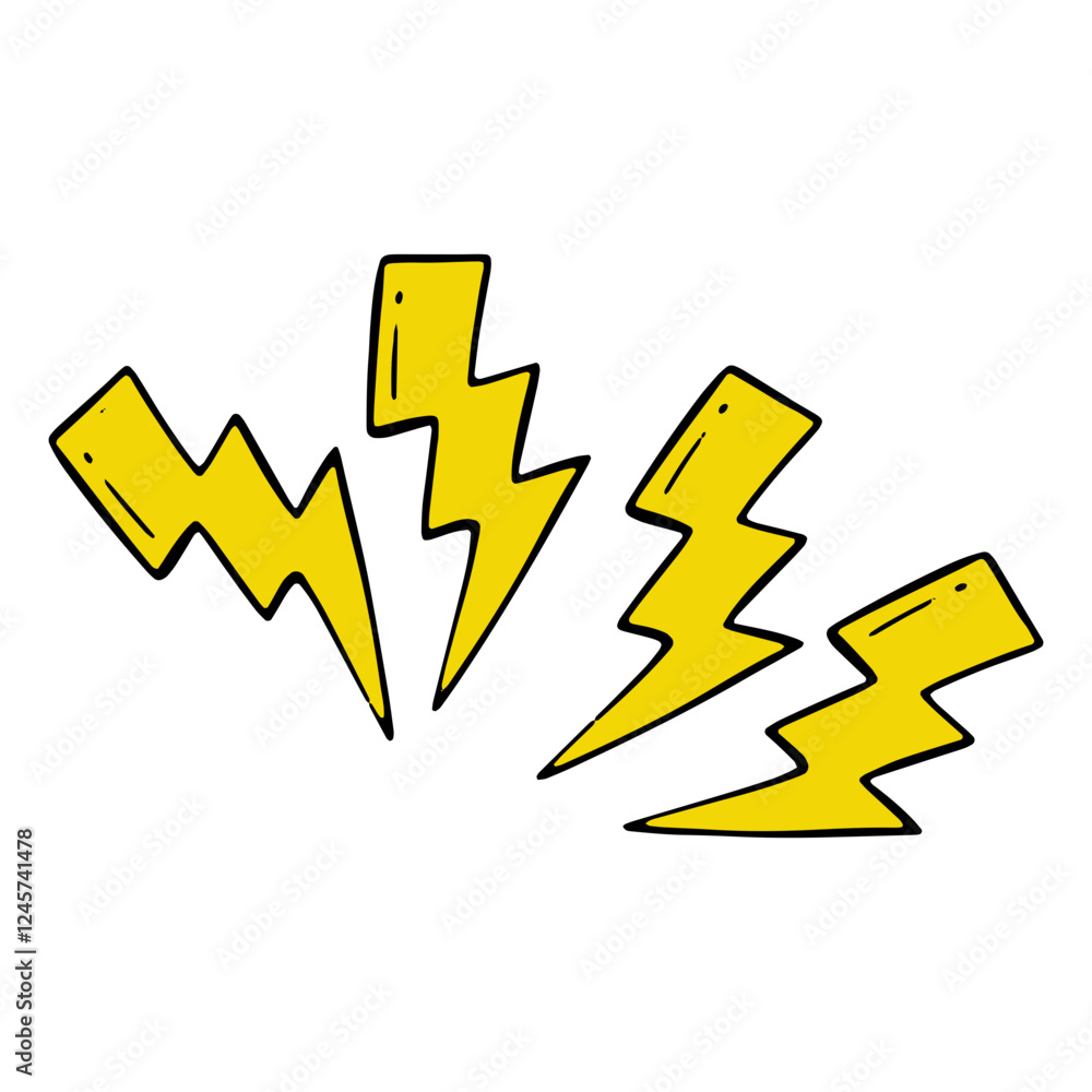 Comic Shock Effect Element with Dynamic Energy Burst