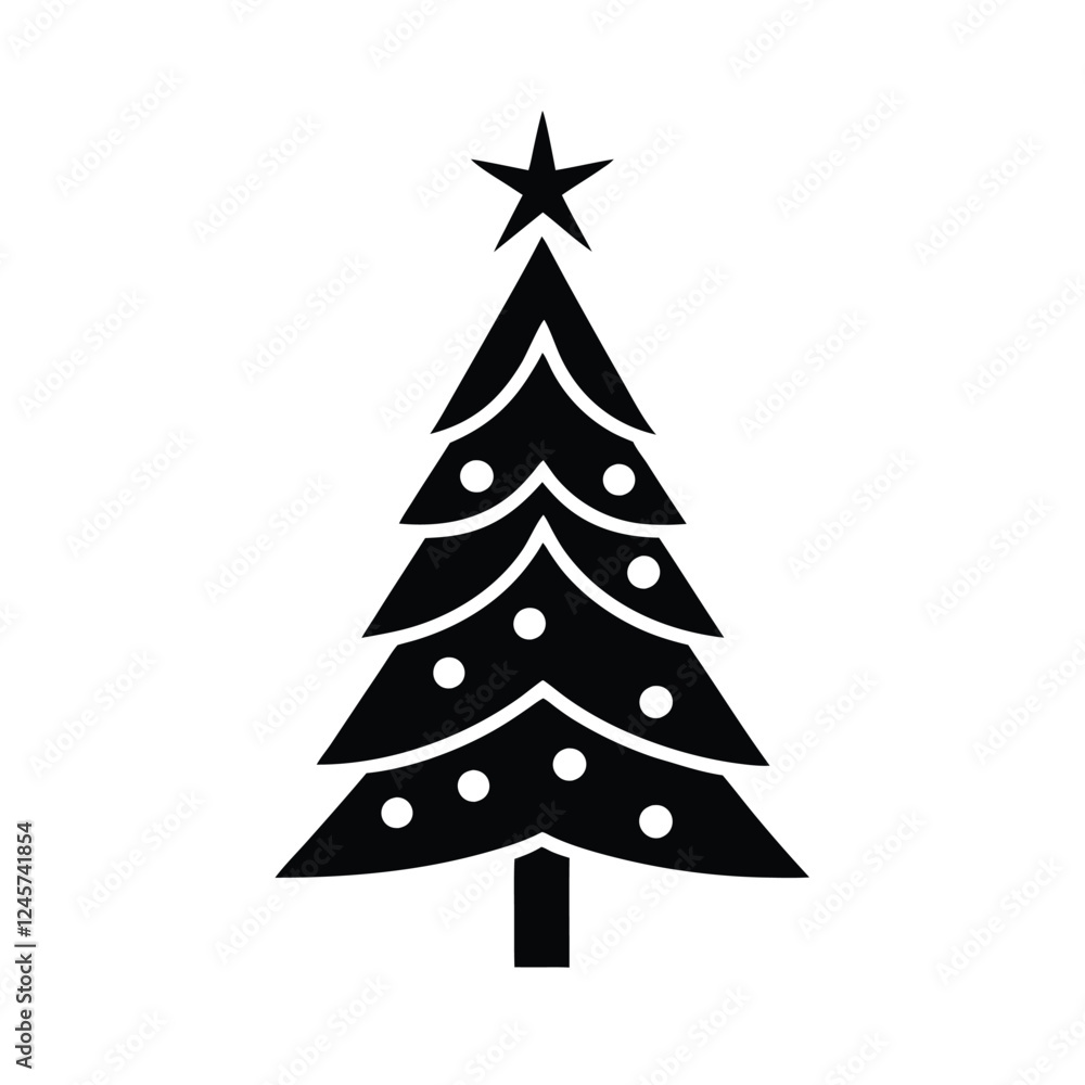 Fototapeta premium christmas tree vector illustration