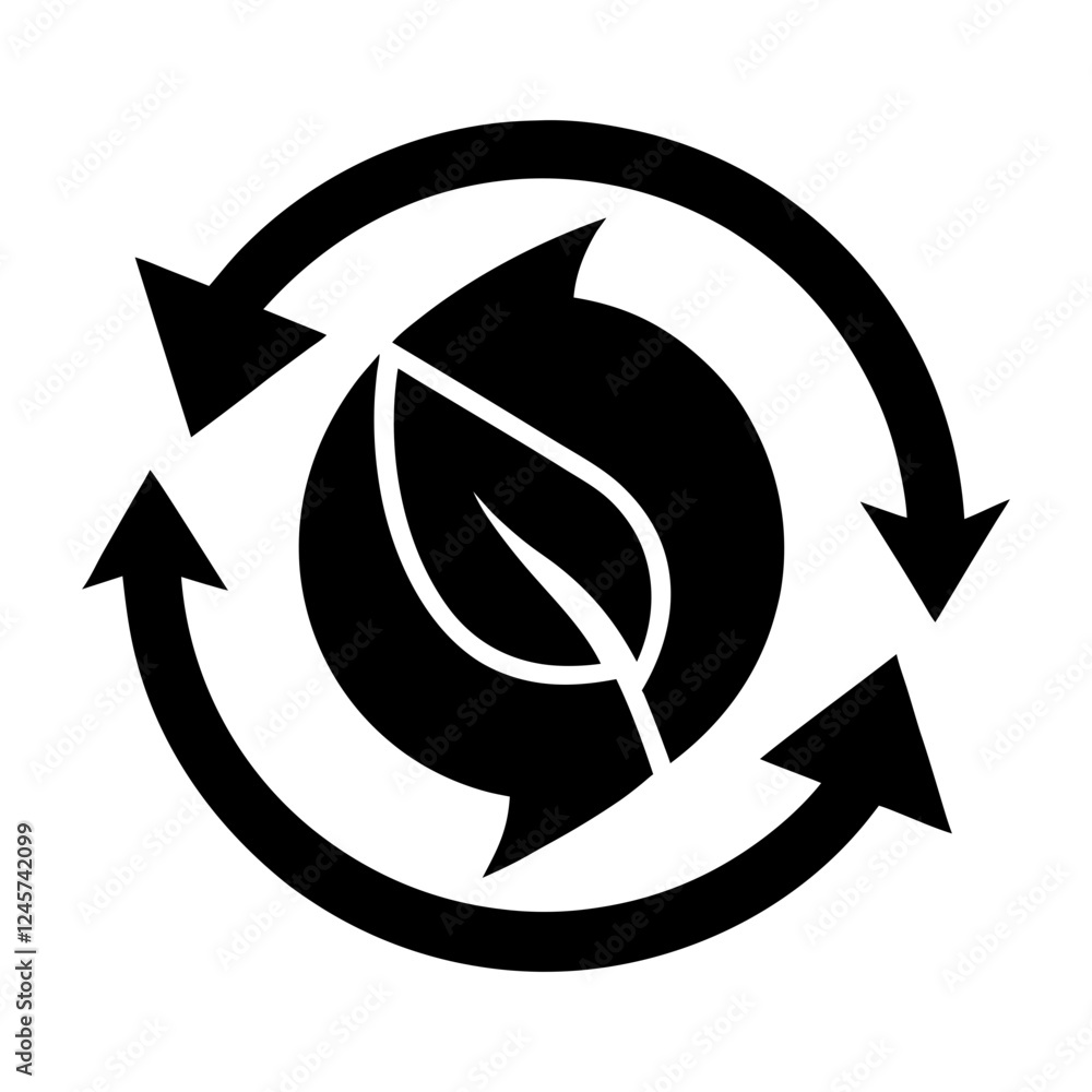Circular economy is being represented by a growing plant inside a circular arrow process
Circular economy is being represented by a growing plant inside a circular arrow process