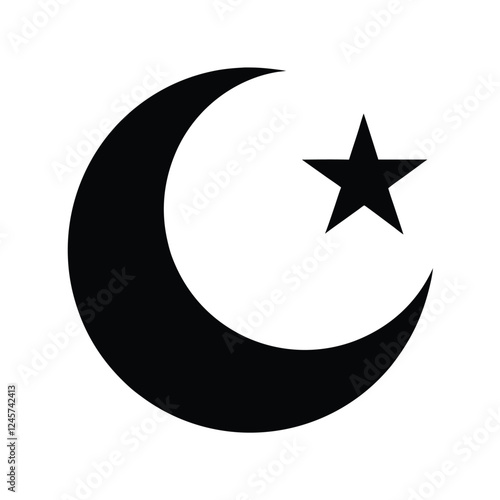 crescent moon and star