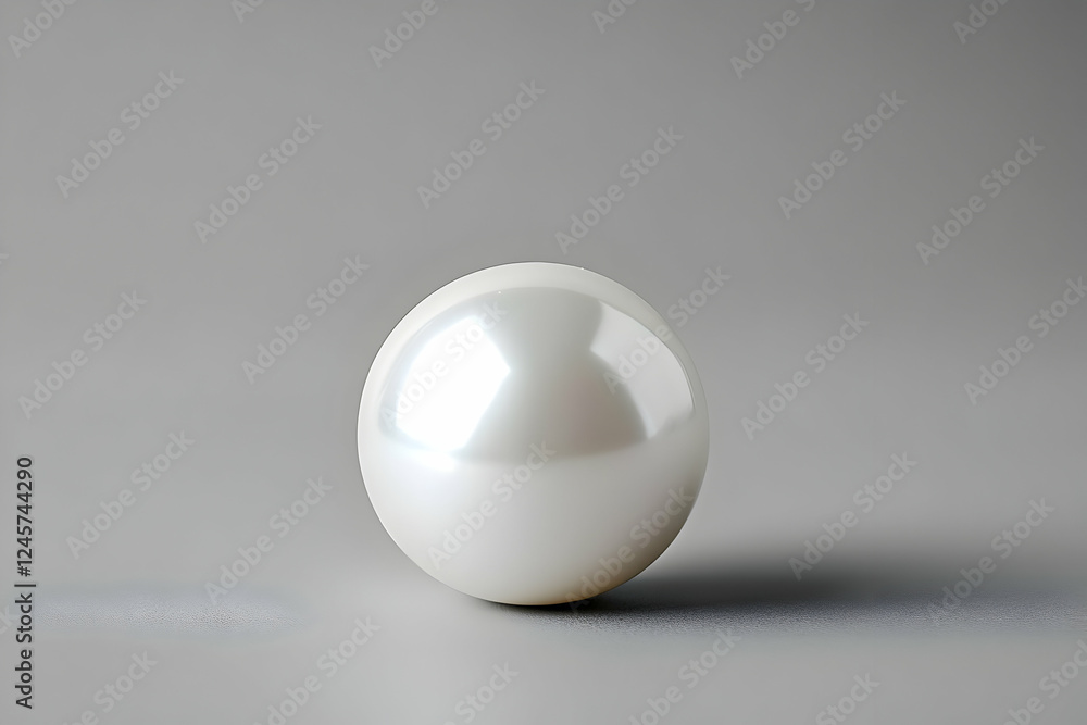 Shiny pearl on grey background Shiny pearl on grey background