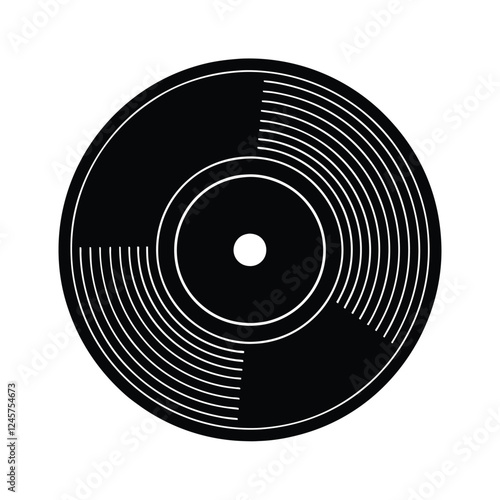 vinyl record isolated on white