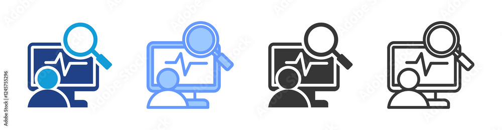 Condition Monitoring icon set multiple style collection Condition Monitoring icon set multiple style collection