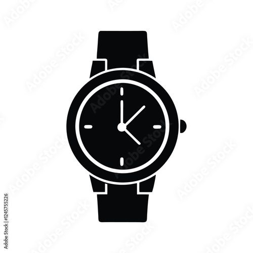 black and white wristwatch