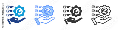Predictive Maintenance icon set multiple style collection