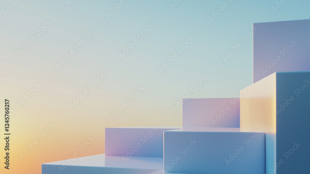 Minimalist geometric abstract with subtle gradients and soft colors Minimalist geometric abstract with subtle gradients and soft colors