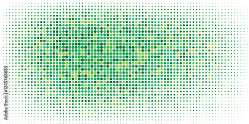 Dots halftone yellow green color pattern gradient texture background.